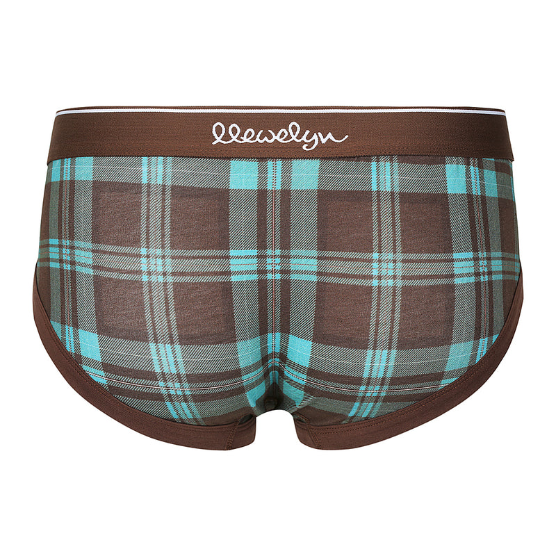 Brief Chocolate Blue Tartan