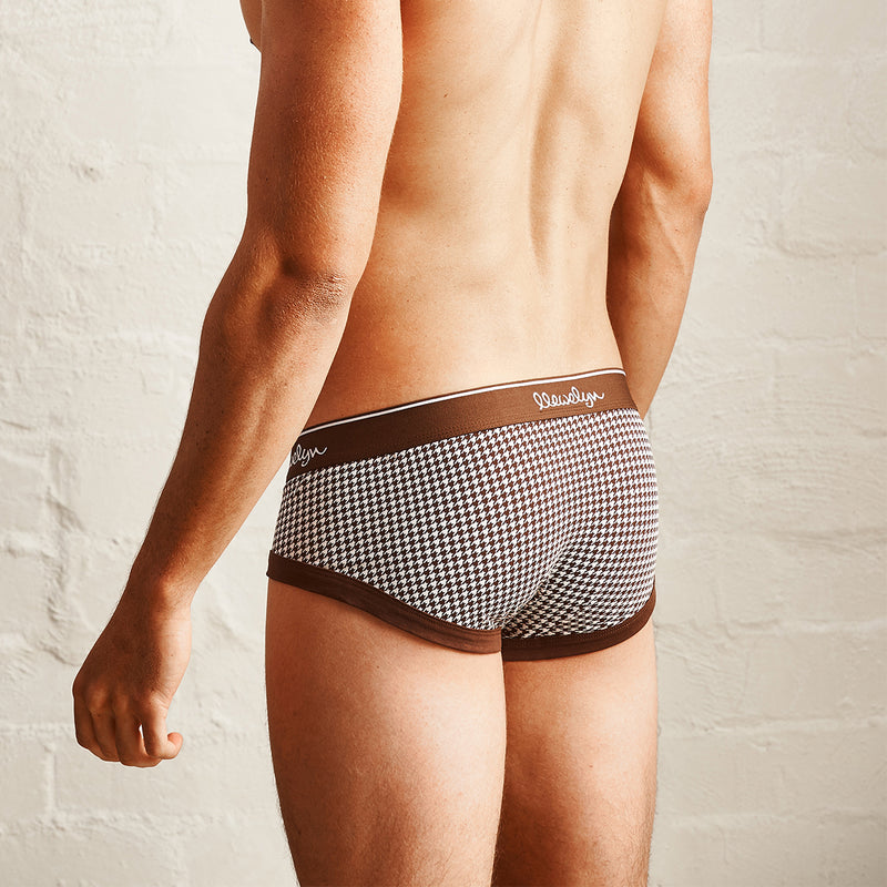 Brief Chocolate Houndstooth